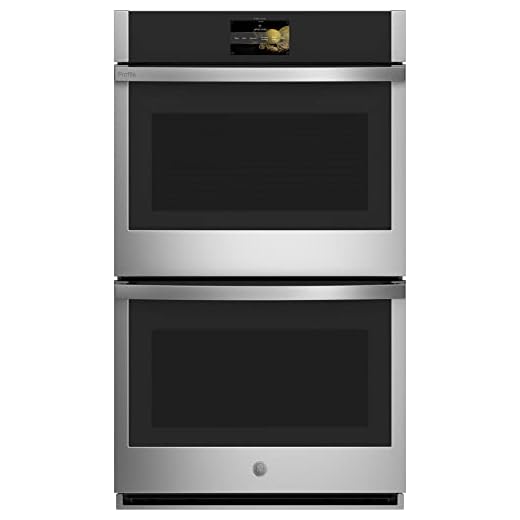 GE Profile PTD9000SNSS 30" Built-in Convection Double Wall Oven with 10 cu. ft. Total Capacity Precision Cooking Modes Touch 7" Display and True European Convection with Direct Air in Stainless Steel