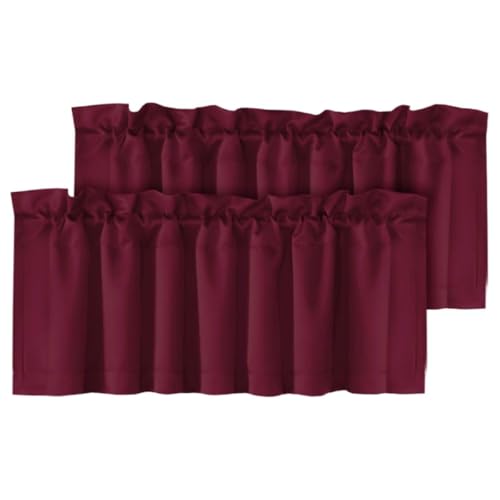 H.VERSAILTEX Blackout Valances for Windows,Kitchen Window Valance Curtains for Living