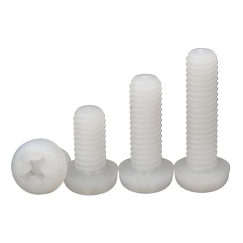 200-1000 �s�[�X/�o�b�O M2 .5 M3 M4 M5 ���A���i�C�����v���X�`�b�N�≏�v���X�\�����t���ۃi�x�l�W(White,M5X20 200pcs)