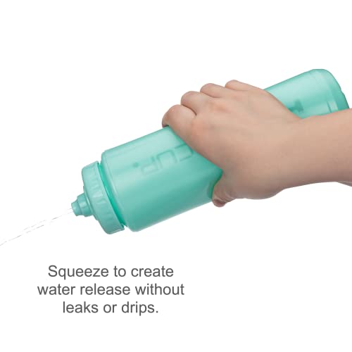 Hydra Cup - 4 Pack - 32Oz Squeeze Water Bottles Bulk Set, Bpa Free, For Sports, Cycling, Bike, Quick Squirt Hydration, Shaker Cup Wire Whisk Included. #TOP6