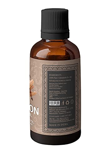 Image of Heilen Biopharm Cinnamon Essential Oils For Aromatherapy & Digestive support - 50 mL Per Bottle Pack of 1