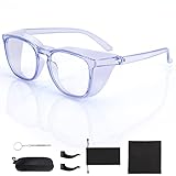 FORITOAST Safety Glasses,Protective Eyewear Anti UVEX Dust ,Eye Protection Anti Fog Safety Goggles for Women Men(Light violet)