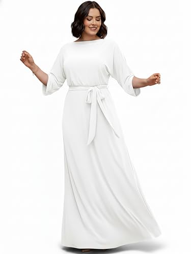 Image of KOH KOH Womens 2026 Flowy Formal Batwing Sleeve Evening Casual Gown