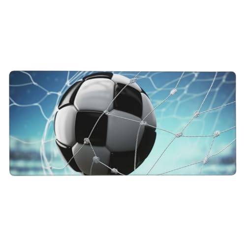 Tapis de souris football 40x90 cm grand format en caoutchouc antidérapant pour bureau