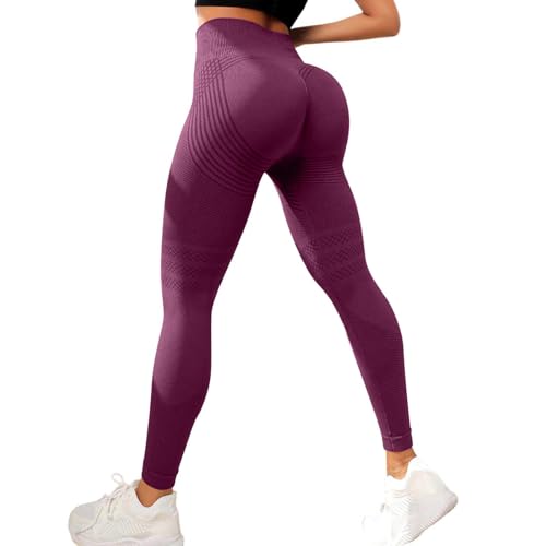 WUSENTOF Leggings Anti Cellulite 3D Compression Femme Ventre Plat Minceur Compression Yoga Fitness Drainage Lymphatique Lipoedeme Running Yoga Fitness Taille Haute Pantalon de Sport