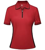 IGEEKWELL Women Short Sleeve Polo Shirt Half Zip Style Workout Top Stretched Fit Golf Tee Pullover E