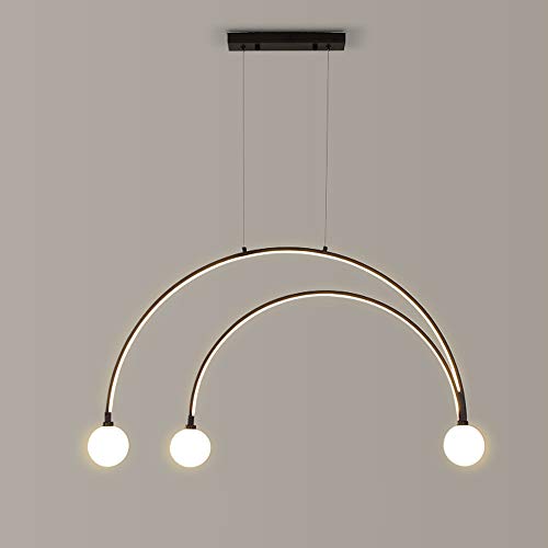 Plafonnier suspension LED dimmable pour table à manger et éclairage de chambre noir