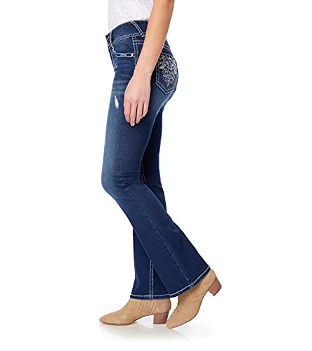 Image of WallFlower Bling Back Pocket Bootcut Jeans for Women, Luscious Curvy Fit, Embellished Mid-Rise Insta Stretch Denim