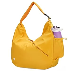 Large Gym Bag for Women Sports Duffel Bag with Hidden Yoga Mat Holder & Shoe Compartment Workout Dance Tote Bag with Wet Pocket Overnight Weekender Bag for Travel Yoga (Orange)(Patent Pending)