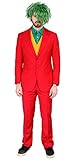 Adult Deluxe Psycho Clown Halloween Costume Complete Set (Adult X-Large)