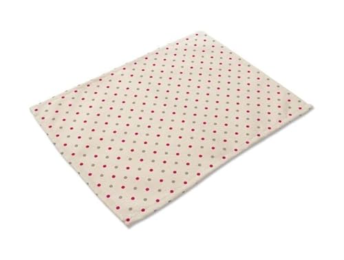Napperon tapis de table lot de 4 set géométrie rose lin et polyester - 4