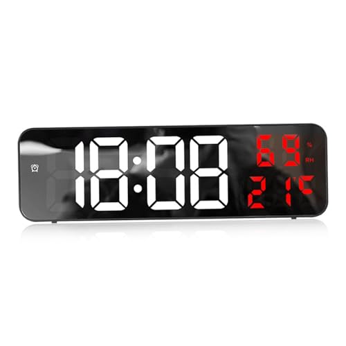 Reloj de pared digital LED con ajuste de brillo para dormir sin luz molesta 2