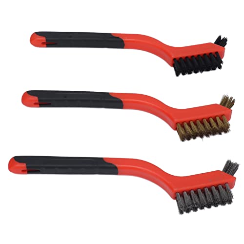 Conjunto de Escova de Fio Cerdas de Aço Inoxidável de Latão Com Punho Curvo para Exaustor de Fogão a