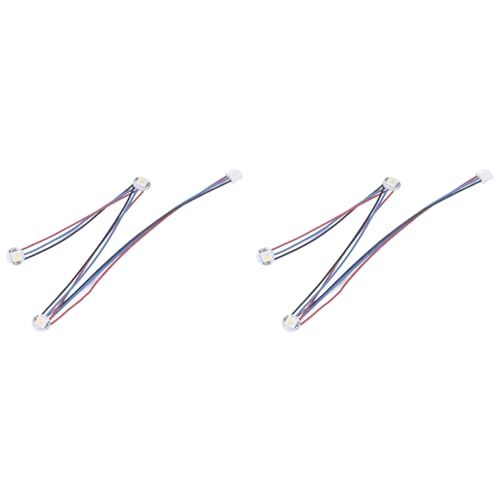 Garosa 2pcs RGBW Mini Button PCB LED with PTFE Cable, Colorful Light Bar for 2.4 Stealthburner 3D Printer, DC5V