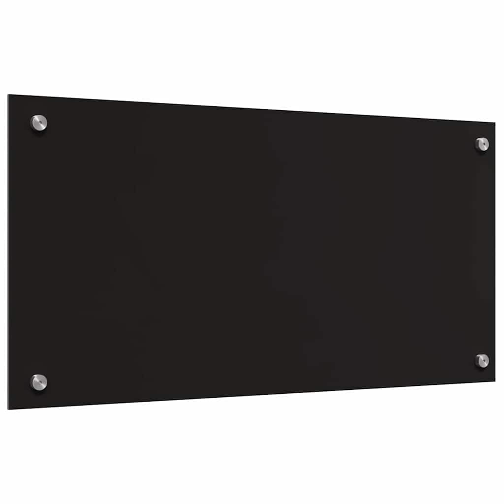 Generisch Küchenrückwand 2 pcs Schwarz 80 x 40 cm Gehärtetes Glas,Heim & Garten,Küche & Esszimmer,Küchenhelfer & -utensilien-3415545