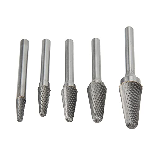 Set de Fresas de Carburo con Corte Simple, 5 Piezas, Mango 6 mm miniatura 3