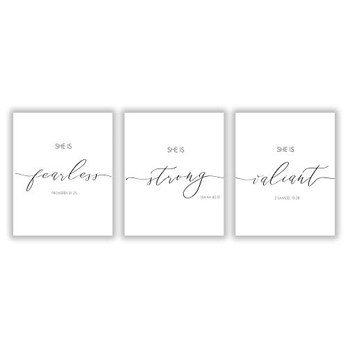HLNIUC Black and white Inspirational Quote Modern Minimalist Typography Art Print Set of 3 (8”X10”) Canvas Painting picture，Motivational Quote Phrases Wall Art Poster Kids Room Home Decor