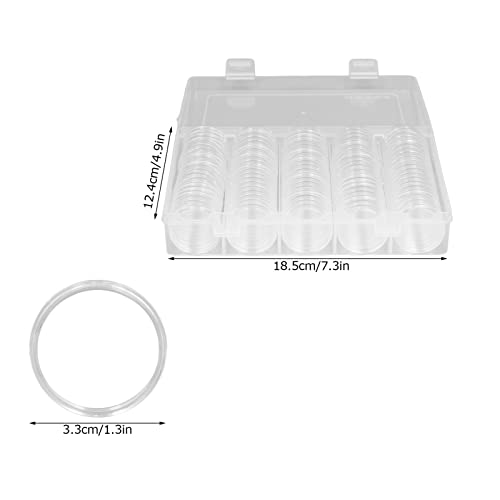 Capsulas de moneda transparentes para colección 33mm miniatura 3