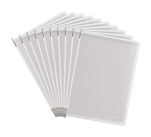 Lot de 10 poches à pivots antimicrobiennes A4 Djois en PVC blanc