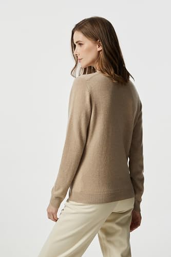 Image of EURKEA Women's Crewneck 100% Cashmere Sweater, Cozy Pullover Winter Top for Women, Gift Ready