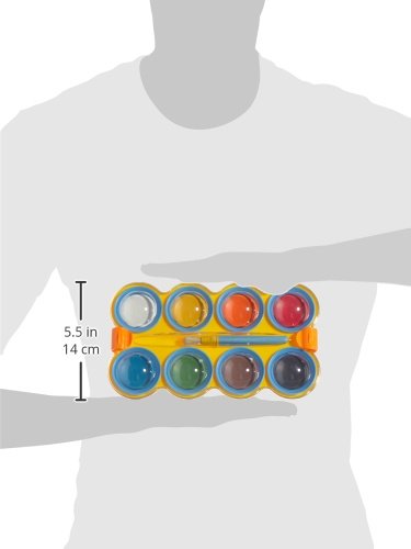 Pelikan 723122 Farbkästen Deckfarbkasten Mini-Friends 755/8, mit 8 Farben + Pinsel, Mehrfarbig