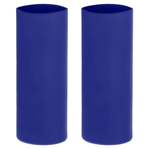 PATIKIL Silicone Sublimation Tumblers Sleeve, 2 Pcs Heat Resistant Seamless Tumblers Wrap for 30 Oz Skinny Sublimation Blank Cups, Blue
