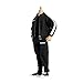 LINJXCMUXU 6 inch Action Figure Colthes,3 Pieces Set,Casual Jacket,Vest and Pant,Miniature Clothing for Male Action Figures,1:12 Scale Figure Doll Clothing Suit. (Black Suit)