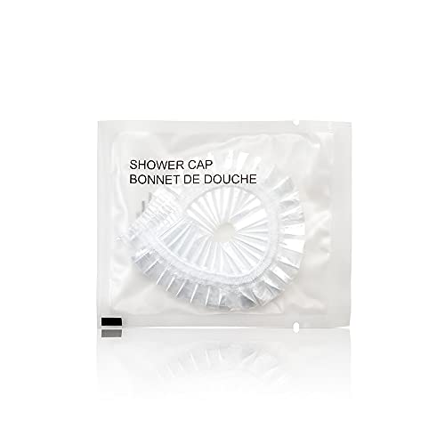 World Amenities Waterproof Shower Cap (Clear Frosted Sachet), Travel Size image 5