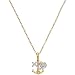 Collier avec Pendentif en Or Jaune et de Diamants en forme de Coeur - 0