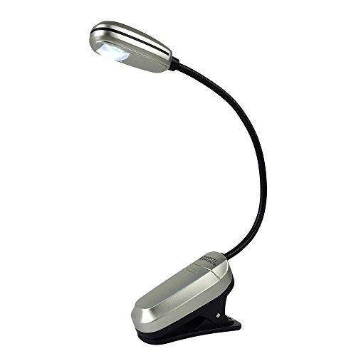 The Original Mighty Bright MiniFlex Clip On Book Light Reading Light, 1 Bright White LED, Flexible, Durable, Compact Design Perfect For Bookworms, Kids, Read in Bed, 25 Hour Battery Life (Silver)