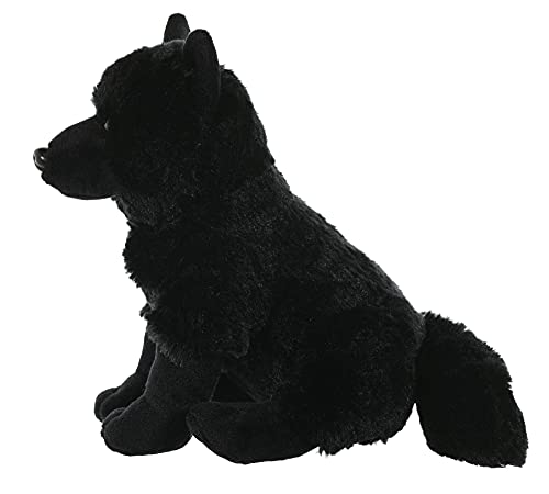 Wild Republic Cuddlekins Schwarzer Wolf, Stofftier, Baby-Geschenk für Mädchen und Jungen, Kinder Plüschtier, Kuscheltier Für Babys, Spielzeug aus Recyclingmaterial, 30 cm