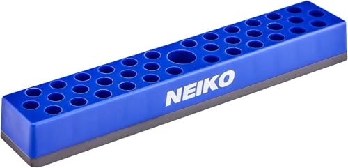 NEIKO 02401A Hех Βіt Organizer, 37 Hole Drill Bіt Holder Organizer, 1/4" Hеx for Storage of Heх Βits and Drill Βіts, Magnetic Bit Holder with Magnet Base for Screwdriver Βіts