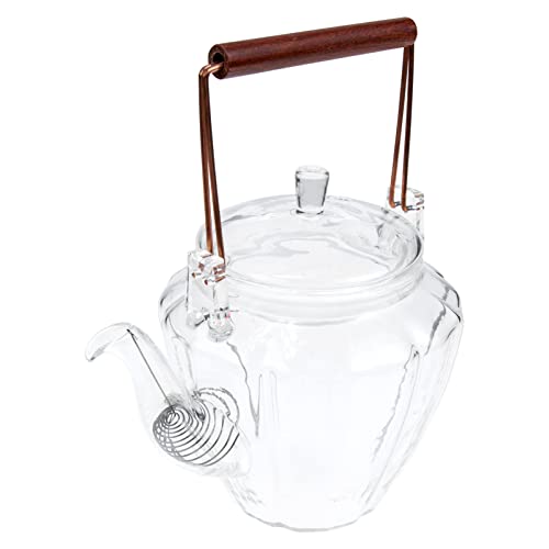 Tetera de Vidrio con Infusor de Té: Té Transparente Resistencia Calor Del Calor Café de Agua Jarra de Agua CARAFE PARA…