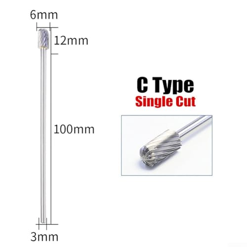 Fresa rotativa para metal con mango de 3 mm miniatura 2