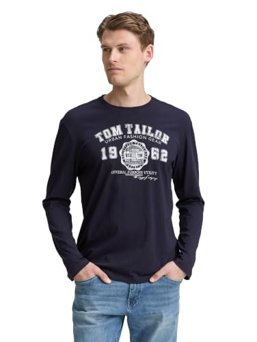 TOM TAILOR Herren Langarmshirt im Doppelpack 1034857, 10690 - Knitted Navy, 3XL – Ansicht 6