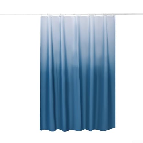 Honseadek Cortina de ducha de 180 x 180 cm, PEVA impermeable y antimaterial, para una fácil limpieza, forro de ducha para bañera y ducha (color azul oscuro)