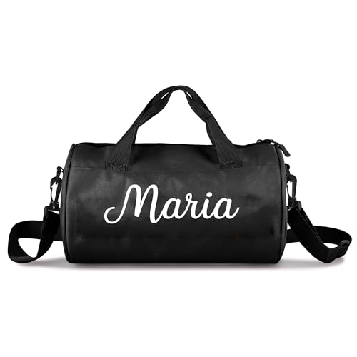 Personalized Dance Ballet Bag for Girls, Custom Sport Duffle Bag with Name, Toddler Kids Cute Gym Bags Weekender Overnight Duffel