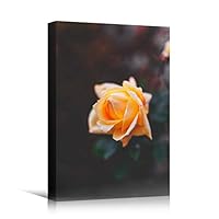 Canvas Wall Art Yellow Petal Closeup Bedroom Colorful Floral Multicolor Petal Photography Romantics - 12x18 inches