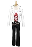 YuanCos Leon Kuwata Ultimate Baseball Star White Casual Halloween Cosplay Costume (Male XS)