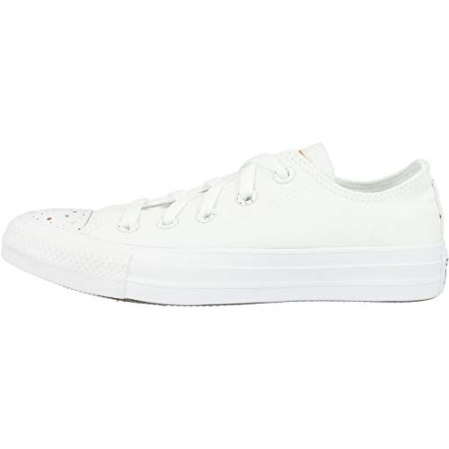 rose gold all star metallic leather ox trainers