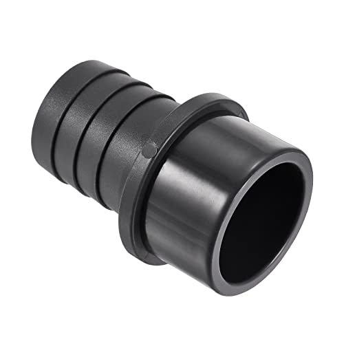 M METERXITY 1 Paquete PVC Tubería Accesorio - Agua Tubo Conector, 40mm Lengüeta Derecho Tubería Conjunto, Aplicar Exterior/Jardín/Piscina (DE 50mm, Negro)