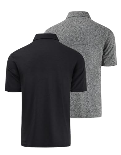 Men's Quick Dry Golf Polo Shirt Moisture Wicking Performance Short Sleeve Athletic Golf Shirts for Men2
