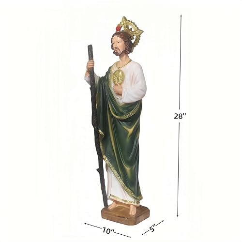 Estatua Grande de San Judas de 28 pulgadas en Resina miniatura 5