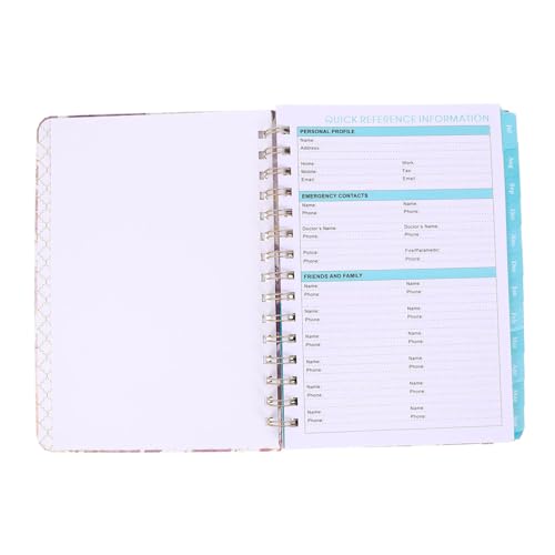 KICHOUSE Planificador De Conveniente Libro De Planificador Portátil Con Accesorio De Escritura Para Organización Mensual y Semanal