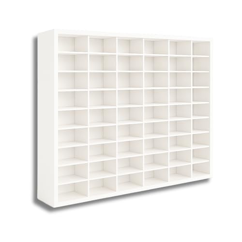 Image of 60-Car Hot Wheels White Display Case - Transparent Acrylic Organizer Shelf for Scale Diecast & Mini Models(Without Cars)