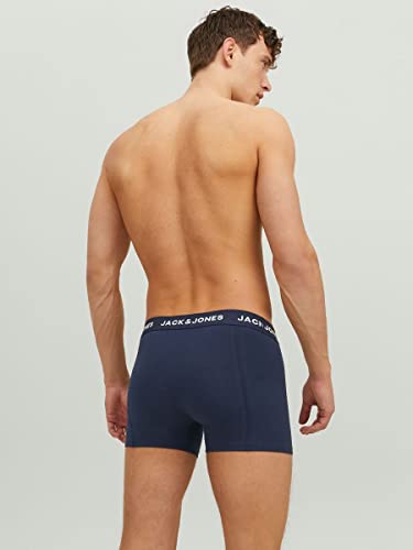 JACK & JONES Herren Jacanthony Trunks 3 Pack Blue Boxershorts, Blau (Blue Nights Detail: Blue Night - Blue Night), XL EU – Ansicht 3