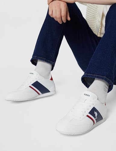 U.S. POLO ASSN. USPA Adler 4.0 Off White Casual Sneaker, UK 9 - Image 3