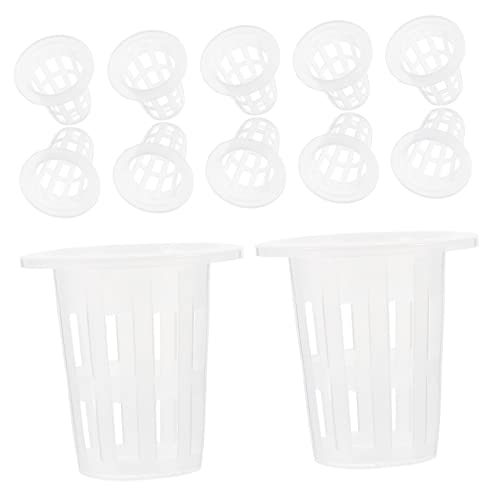 Toyvian 60piezas Macetas Hidropónicas De Plástico Ranuradas Cestas De Jardinería para Cultivo Sin Tierra Balcón Huerto Verduras Germinación