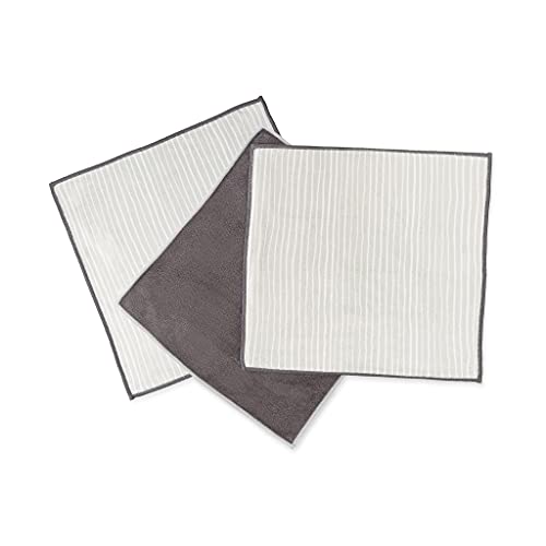 Full Circle Renew Collection All-Purpose Recycled Microfiber Cloths, Set of 3, Stripes Print