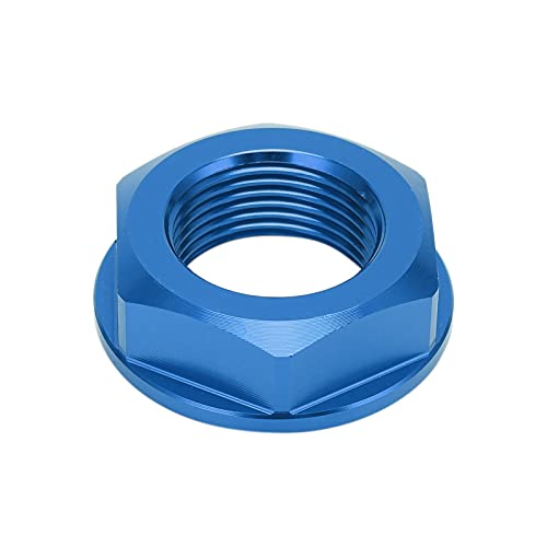 Keenso Tuerca del Eje de la Rueda Trasera M22x1.5, CNC de Aluminio para Reemplazo KX125 2003 2008 (BLUE)